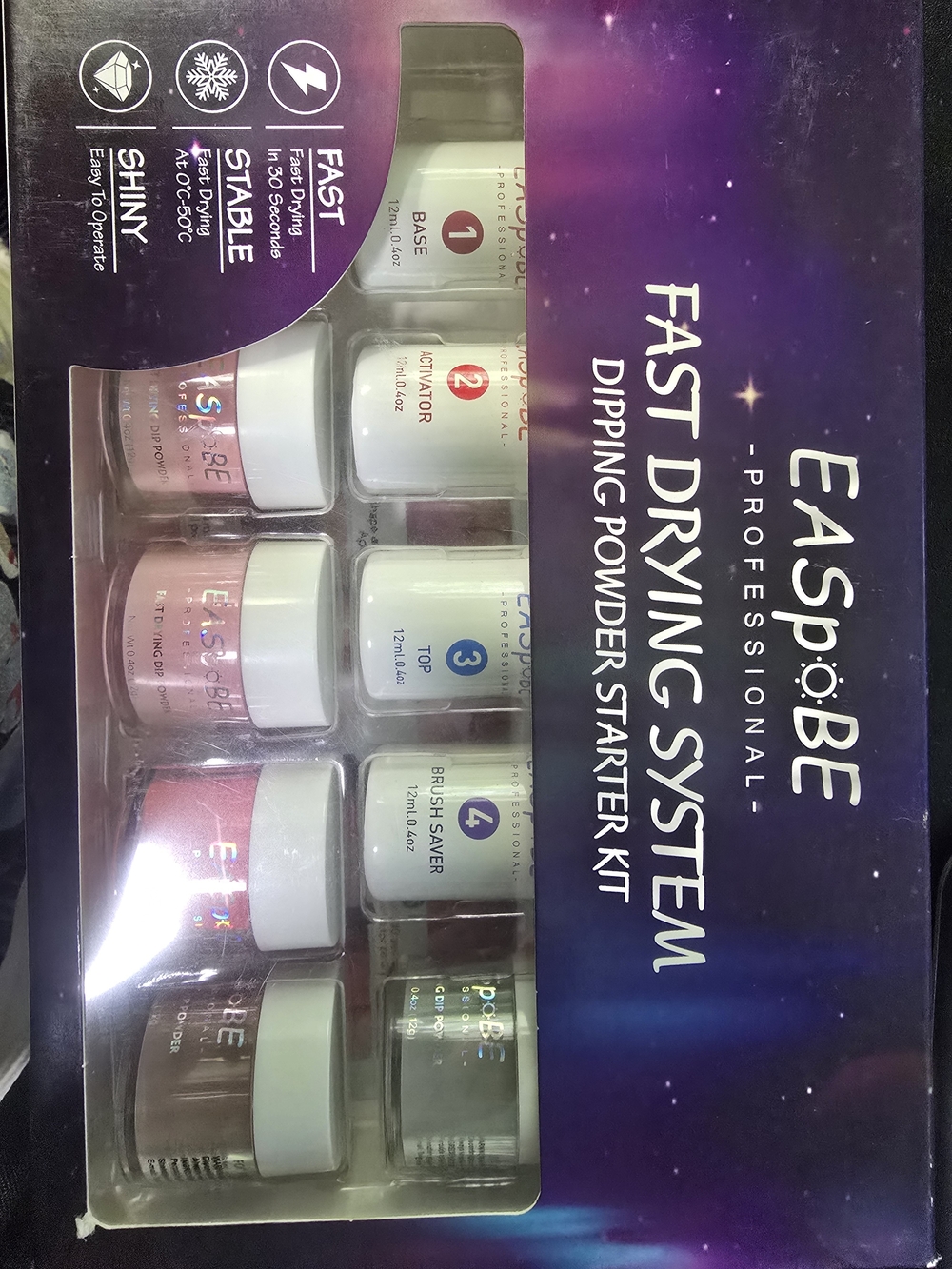EASPOBE Professional Fast Drying Dipping Powder Starter Kit - nail polish set
